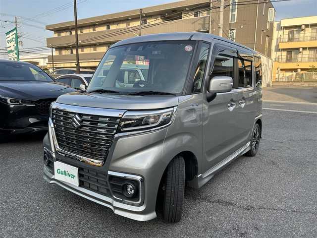 スズキ スペーシア カスタム HYBRID XS 大阪府 2020(令2)年 0.4万km スチールシルバーM メモリナビ/ワンセグテレビ/クルーズコントロール/ドアバイザー/プッシュスタート/両側パワースライドドア/ETC