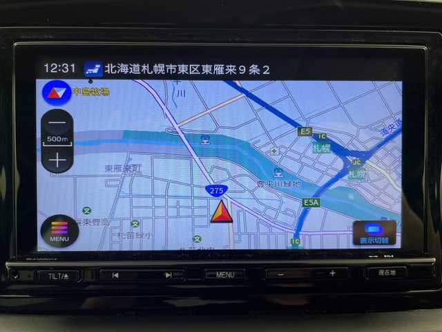 ホンダ フィット 道央・札幌 2023(令5)年 5.5万km クリスタルブラックパール ・4WD/Honda SENSING/・衝突軽減ブレーキ（CMBS）/・先行車発進お知らせ機能/・アダプティブクルーズコントロール/・車線維持支援システム（LKAS）/・ブラインドスポットインフォメーション/・社外ナビ/・Bluetooth/バックカメラ/・コンフォートパッケージ/・オートホールド/・ETC/・ビークルスタビリティアシスト/・オートライト/LEDライト/・横滑り防止