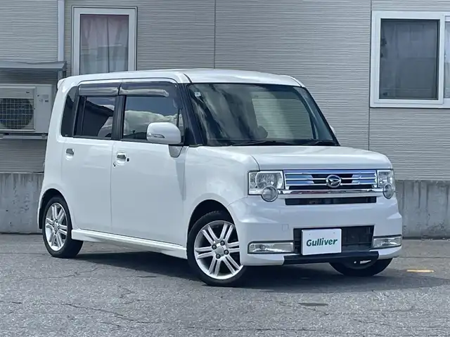 ダイハツ ムーヴ コンテ カスタム RS 青森県 2014(平26)年 7.6万km パールホワイトⅢ 4WD/ターボ/社外メモリナビ/ワンセグTV/・AM/FM/CD/DVD/BT/ETC/レーダー/ドライブレコーダー/純正15AW/純正フロアマット/ベンチシート/アイドリングストップ/盗難防止装置/スターター/保証書/取扱説明書