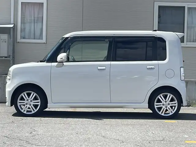 ダイハツ ムーヴ コンテ カスタム RS 青森県 2014(平26)年 7.6万km パールホワイトⅢ 4WD/ターボ/社外メモリナビ/ワンセグTV/・AM/FM/CD/DVD/BT/ETC/レーダー/ドライブレコーダー/純正15AW/純正フロアマット/ベンチシート/アイドリングストップ/盗難防止装置/スターター/保証書/取扱説明書