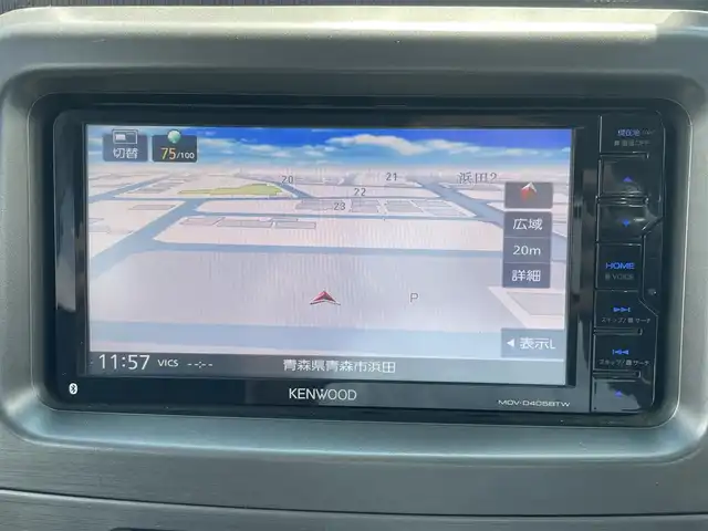 ダイハツ ムーヴ コンテ カスタム RS 青森県 2014(平26)年 7.6万km パールホワイトⅢ 4WD/ターボ/社外メモリナビ/ワンセグTV/・AM/FM/CD/DVD/BT/ETC/レーダー/ドライブレコーダー/純正15AW/純正フロアマット/ベンチシート/アイドリングストップ/盗難防止装置/スターター/保証書/取扱説明書