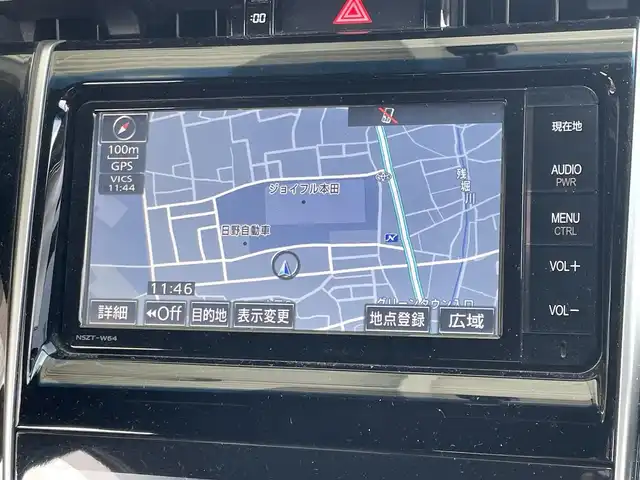 トヨタ ハリアー ハイブリッド グランド 石川県 2015(平27)年 7.7万km ホワイトパールクリスタルシャイン 純正ナビ/フルセグTV BT DISC AM FM DS/車両接近通報装置/横滑り制御機能/ドライブモード/プッシュスタート/スマートキー/ステアリングスイッチ（オーディオ）/ETC/フルエアロ/MTモード有り