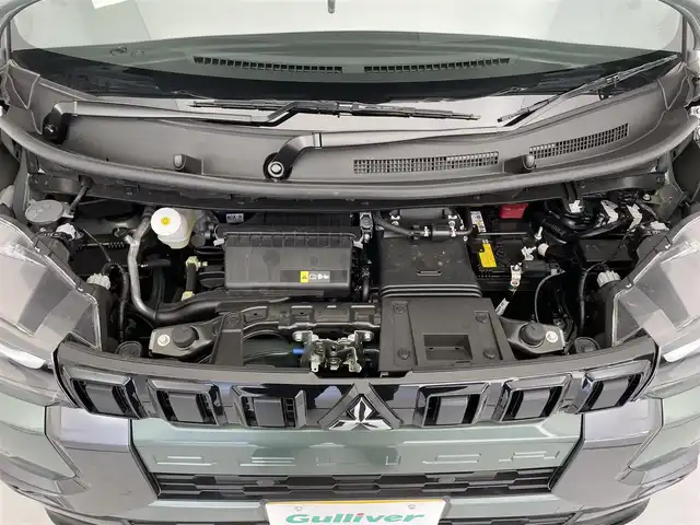 三菱 デリカミニ T プレミアム 滋賀県 2025(令7)年 0.1千km 緑Ⅱ 未使用車/純正９インチディスプレイオーディオ/Bluetooth/AppleCarPlay/AndoroidAuto/全方位カメラ/両側電動スライド/ハーフレザー/クリアランスソナー/LEDヘッドライト/オートライト/オートハイビーム/レーンキープ/シートヒーター（D/N）/ステアリングヒーター/ヒルディセントコントロール/電動パーキングブレーキ/オートブレーキホールド/DiM/衝突軽減/パドルシフト/プッシュスタート/スマートキー/ステアリングリモコン