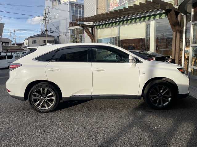 レクサス ＲＸ 450h Fスポーツ 福島県 2014(平26)年 6.6万km ホワイトノーヴァガラスフレーク 純正ナビ/サンルーフ/パワーシート（前席）/純正アルミホイール/クルーズコントロール/パワーバックドア/運転席メモリー機能付き/横滑り防止装置/純正フロアマット/ヘッドアップディスプレイ