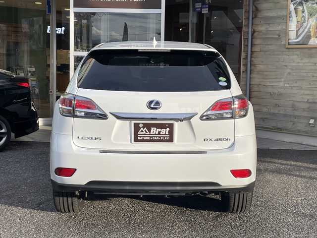 レクサス ＲＸ 450h Fスポーツ 福島県 2014(平26)年 6.6万km ホワイトノーヴァガラスフレーク 純正ナビ/サンルーフ/パワーシート（前席）/純正アルミホイール/クルーズコントロール/パワーバックドア/運転席メモリー機能付き/横滑り防止装置/純正フロアマット/ヘッドアップディスプレイ