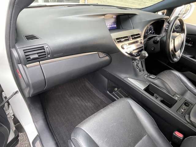 レクサス ＲＸ 450h Fスポーツ 福島県 2014(平26)年 6.6万km ホワイトノーヴァガラスフレーク 純正ナビ/サンルーフ/パワーシート（前席）/純正アルミホイール/クルーズコントロール/パワーバックドア/運転席メモリー機能付き/横滑り防止装置/純正フロアマット/ヘッドアップディスプレイ