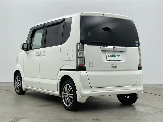 ホンダ Ｎ ＢＯＸ G ターボ Lパッケージ 岡山県 2014(平26)年 6.7万km プレミアムホワイトパール 社外ナビ/AVIC-MRZ009　/（CD/DVD/BT/フルセグ)/バックカメラ/11インチフリップダウンモニター/両側パワースライドドア/社外ドライブ　レコーダー/ETC/HIDヘッドライト/オートライト/クルーズコントロール/スペアキー