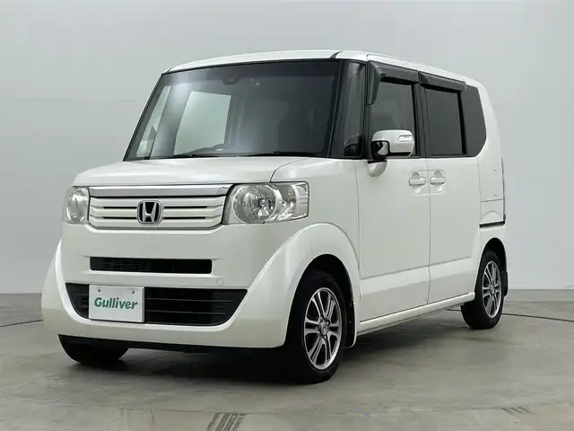 ホンダ Ｎ ＢＯＸ G ターボ Lパッケージ 岡山県 2014(平26)年 6.7万km プレミアムホワイトパール 社外ナビ/AVIC-MRZ009　/（CD/DVD/BT/フルセグ)/バックカメラ/11インチフリップダウンモニター/両側パワースライドドア/社外ドライブ　レコーダー/ETC/HIDヘッドライト/オートライト/クルーズコントロール/スペアキー