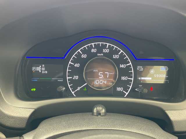 日産 ノート e－パワー X 愛知県 2017(平29)年 6万km ソニックブルー 純正ナビ/全方位カメラ/コーナーセンサー/インテリジェントミラー/レーンキープアシスト/ドライブレコーダー/エマージェンシーブレーキ/ワンセグ/CD DVD/Bluetooth/ステアリングスイッチ/スマートキー/プッシュスタート