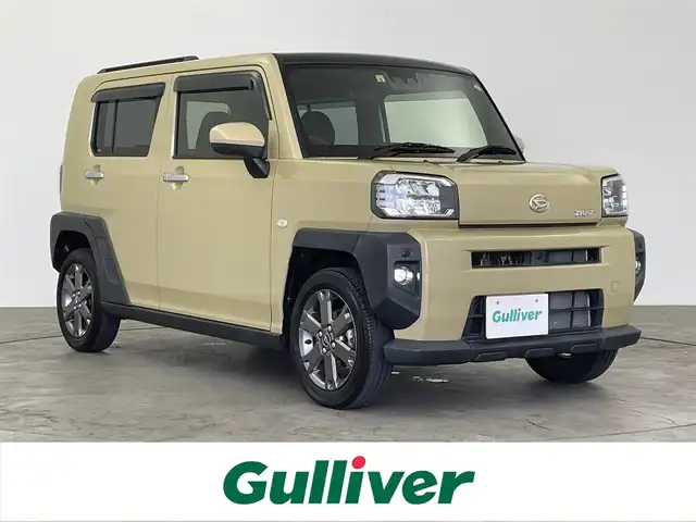 ダイハツ タフト G ターボ 大分県 2020(令2)年 1.9万km サンドベージュメタリック 衝突軽減システム/純正SDナビ/サンルーフ/レーダークルーズコントロール/フルセグ/CD/DVD/Bluetooth/バックカメラ/コーナーセンサー/純正アルミホイール/ルーフレール/LEDヘッドライト/オートマチックハイビーム/ドライブレコーダー/ETC/ステアリングスイッチ/スマートキー/プッシュスタート