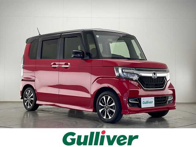 ホンダ Ｎ ＢＯＸ カスタム G L ホンダセンシング 宮崎県 2019(平31)年 1.4万km ミラノレッド 禁煙車/ホンダセンシング/社外ナビTV/（CN-E300D/CD/Bluetooth/FMAM/ワンセグTV)/社外バックカメラ/純正14インチアルミ/純正ビルトインETC/純正エアロ/純正ルーフエンドスポイラー/純正LEDオートライト/純正LEDフォグ/純正フロアマット/両側電動スライドドア/アダプティブクルーズコントロール/レーンディパーチャーアラート/クリアランスソナー/ウインカードアミラー/オートエアコン/スマートキー/プッシュエンジンスタート/スペアキー