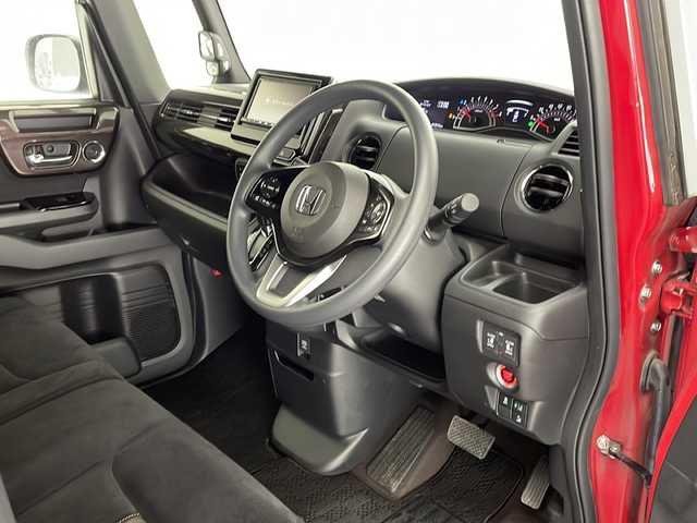 ホンダ Ｎ ＢＯＸ カスタム G L ホンダセンシング 宮崎県 2019(平31)年 1.4万km ミラノレッド 禁煙車/ホンダセンシング/社外ナビTV/（CN-E300D/CD/Bluetooth/FMAM/ワンセグTV)/社外バックカメラ/純正14インチアルミ/純正ビルトインETC/純正エアロ/純正ルーフエンドスポイラー/純正LEDオートライト/純正LEDフォグ/純正フロアマット/両側電動スライドドア/アダプティブクルーズコントロール/レーンディパーチャーアラート/クリアランスソナー/ウインカードアミラー/オートエアコン/スマートキー/プッシュエンジンスタート/スペアキー