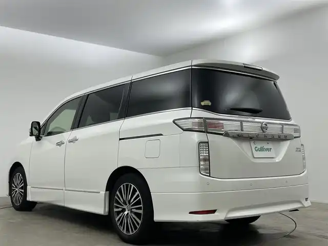 日産 エルグランド 250ハイウェイスターS 岡山県 2021(令3)年 4.8万km ピュアホワイトパール 純正１０インチナビ　/・（CD/DVD/BT/フルセグTV）/１１インチフリップダウンモニター　/衝突軽減ブレ―キシステム　/両側電動スライドドア　/レーダークルーズコントロール　/アラウンドビューモニター　/ビルドインＥＴＣ　/純正ＬＥＤヘッドライト/ブラインドスポットモニター/コーナーセンサー/ハーフレザー/USB/オートライト/オートハイビーム