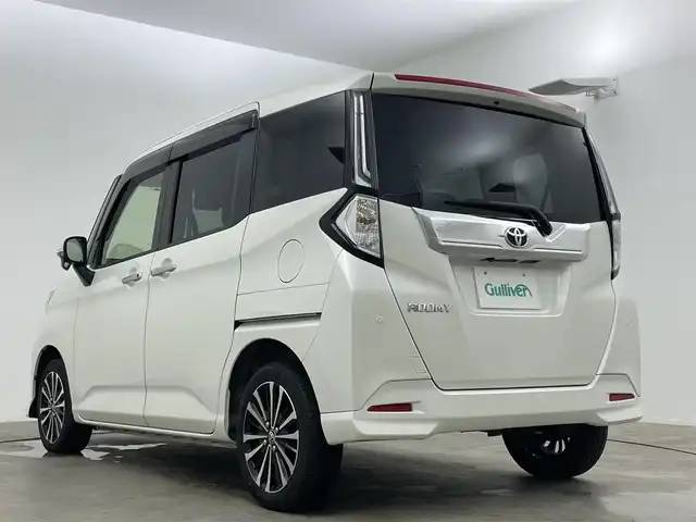 トヨタ ルーミー カスタムG－T 岡山県 2021(令3)年 2.9万km パールホワイトⅢ 純正9インチディスプレイオーディオ/（フルセグ/Bluetooth/Carplay/USB接続）/オートハイビーム/衝突軽減ブレーキ/両側電動スライドドア/レーダークルーズコントロール/バックカメラ/ビルトインＥＴＣ/ＬＥＤヘッドライト/フォグランプ/シートヒーター/純正15インチアルミホイール/サンバイザー/プッシュスタート/スマートキー×2/取扱説明書/新車保証書