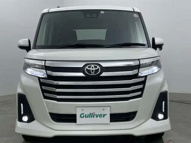 トヨタ ルーミー カスタムG－T 岡山県 2021(令3)年 2.9万km パールホワイトⅢ 純正9インチディスプレイオーディオ/（フルセグ/Bluetooth/Carplay/USB接続）/オートハイビーム/衝突軽減ブレーキ/両側電動スライドドア/レーダークルーズコントロール/バックカメラ/ビルトインＥＴＣ/ＬＥＤヘッドライト/フォグランプ/シートヒーター/純正15インチアルミホイール/サンバイザー/プッシュスタート/スマートキー×2/取扱説明書/新車保証書