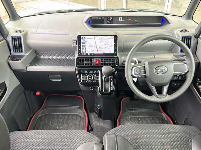 ダイハツ タント カスタム X 静岡県 2019(令1)年 3.7万km レーザーブルークリスタルシャイン 【安全装備】/スマートアシスト/衝突回避・軽減ブレーキ機能 /（車速約4km/hから80km/h間時警報アラーム喚起作動/（前車相対速度約30km/h未満時衝突回避機能作動）/（前車相対速度約30km/hから80km/h時衝突軽減ブレーキ作動）/（対歩行者：車速約30km/h未満時回避機能作動、50km/h未満時軽減機能作動）/誤発進抑制機能（障害物検知範囲前方4m以内・後方3m以内）/車線逸脱警報＆逸脱抑制制御（作動車速：約60km/h以上時）/先行車発進お知らせ機能/進入禁止標識認識機能/【主要装備】/純正ナビ　/前後ドライブレコーダー　/バックカメラ　/ビルトインＥＴＣ車載器　/両側パワースライドドア　/シートヒーター　/プッシュスタート　/スマートキー　/アイドリングストップ　/オートライト
