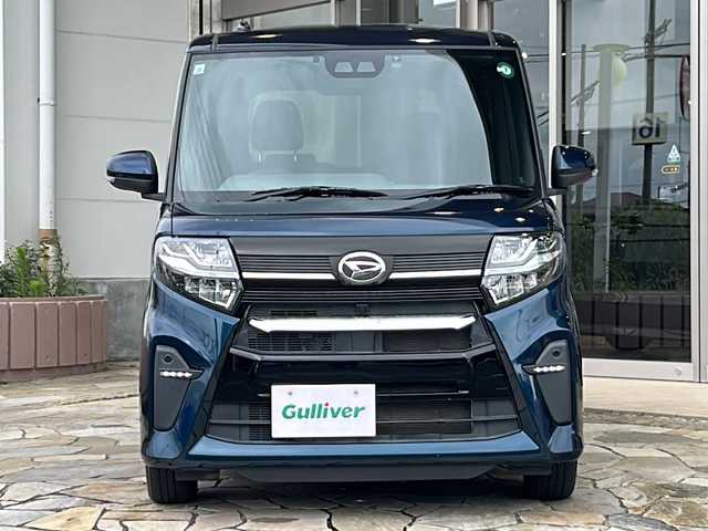 ダイハツ タント カスタム X 静岡県 2019(令1)年 3.7万km レーザーブルークリスタルシャイン 【安全装備】/スマートアシスト/衝突回避・軽減ブレーキ機能 /（車速約4km/hから80km/h間時警報アラーム喚起作動/（前車相対速度約30km/h未満時衝突回避機能作動）/（前車相対速度約30km/hから80km/h時衝突軽減ブレーキ作動）/（対歩行者：車速約30km/h未満時回避機能作動、50km/h未満時軽減機能作動）/誤発進抑制機能（障害物検知範囲前方4m以内・後方3m以内）/車線逸脱警報＆逸脱抑制制御（作動車速：約60km/h以上時）/先行車発進お知らせ機能/進入禁止標識認識機能/【主要装備】/純正ナビ　/前後ドライブレコーダー　/バックカメラ　/ビルトインＥＴＣ車載器　/両側パワースライドドア　/シートヒーター　/プッシュスタート　/スマートキー　/アイドリングストップ　/オートライト