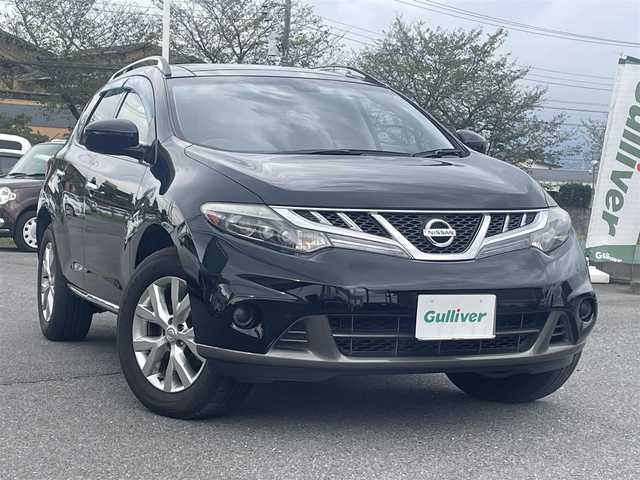 日産 ムラーノ 250XV FOUR 長野県 2013(平25)年 7.3万km スーパーブラック サンルーフ/純正ナビTV/バックカメラ/Bluetooth接続/４WD/エンジンスタートボタン/スマートキー/クルーズコントロール/パワーシート/純正ETC/カーテンエアバック