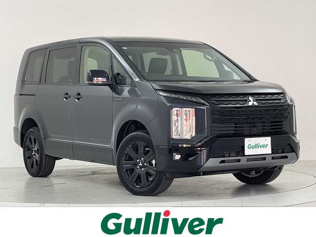三菱 デリカＤ：５ シャモニー 大阪府 2025(令7)年 0.1千km グラファイトグレーメタリック/ブラックマイカ 4WD/ALPINE(EXIINX）/AppleCarPlay/ステップレス　（7人）D:5専用11型ナビゲーション/シートヒーター(D席N席)/ステアリングヒーター/電動リアゲート/両側パワースライドドア/純正18インチアルミホイール/横滑り防止装置/レーンキープアシスト/オートライト/オートマチックハイビーム/フォグランプ/スマートキー/衝突被害軽減システム/カーテンエアバック