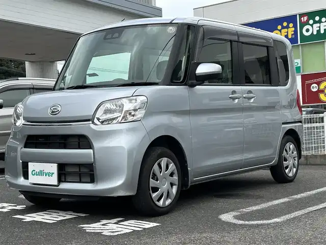 ダイハツ タント L SA Ⅲ 長崎県 2018(平30)年 1万km ブライトシルバーメタリック 純正オーディオ(FM/AM/CD)/アイドリングストップ/両側スライドドア/純正フロアマット/オートマチックハイビーム/ABS/横滑り防止装置/衝突被害軽減システム/後方コーナーセンサー/リモコンキー/SRSダブルエアバッグ/取扱説明書/保証書