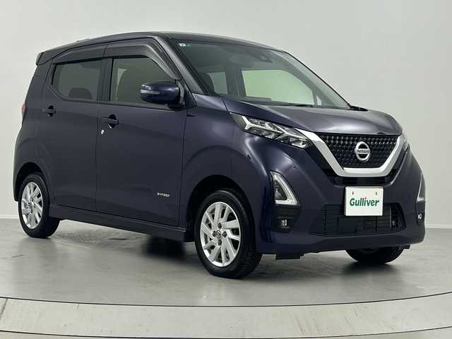 日産 デイズ ハイウェイスターX 福島県 2021(令3)年 5.7万km アメジストパープル /禁煙車//全方位カメラ//衝突被害軽減ブレーキ//横滑り防止装置//レーンキープアシスト//コーナーセンサー//オートハイビーム//LEDヘッドライト//USB入力端子//取扱説明書//記録簿//純正フロアマット//スペアキー