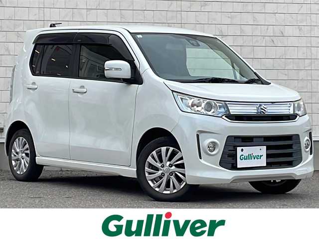 スズキ ワゴンＲ スティングレー X 福島県 2015(平27)年 12.1万km クリスタルホワイトP レーダーブレーキサポート　社外ナビ　バックＣ　ＢＴ　フルセグＴＶ　ＥＴＣ　ステリモ　スマートキー　スペアキー　前席シートヒーター　衝突軽減　電格ミラー　ＬＥＤヘッドライト　フォグランプ　純正ＡＷ装着