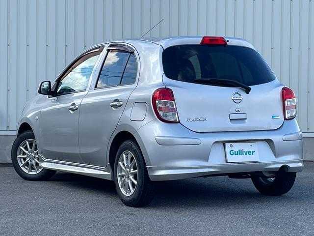 日産 マーチ 12G 山形県 2011(平23)年 9.6万km ブリリアントシルバー 純正オーディオ/　　【CD/AUX】/オートライト/14インチアルミホイール/電動格納ミラー/純正フロアマット/パワーステアリング/パワーウィンドウ/エンジンスタートボタン/スマートキー/ETC