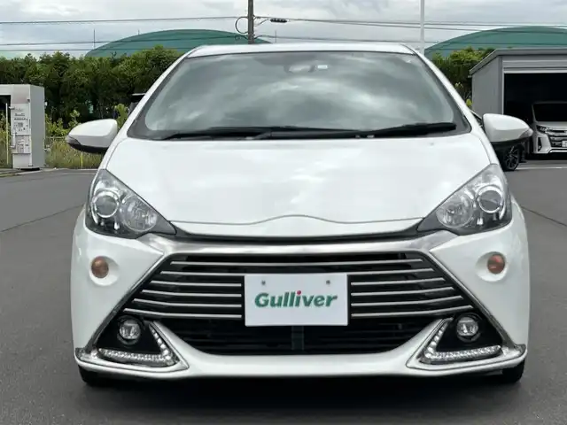 トヨタ アクア G G’s 岡山県 2016(平28)年 4.1万km ライムホワイトパールクリスタルシャイン 純正メモリーナビ/CD/DVD/Bluetooth/フルセグTV/バックカメラ/トヨタセーフティセンス/レーンキープアシスト/プリクラッシュセーフティ/ハイビームアシスト/クルーズコントロール　/横滑り防止装置　/LEDオートライト　/ハーフレザースポーツシート/シートヒーター/ETC　/カーテンエアバック　/スマートキー×2