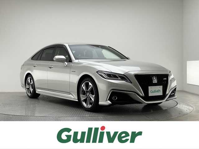 トヨタ クラウン ハイブリッド RS アドバンス 兵庫県 2020(令2)年 4.1万km プレシャスシルバー 純正コネクトナビ/（CD/DVD/AUX/USB/Bluetooth/フルセグTV）/バックカメラ/レーダークルーズコントロール/LKA/プリクラッシュセーフティー/ブラインドスポットモニター/RCTA/PKSB/RSA/ヘッドアップディスプレイ/クリアランスソナー/電子パーキング/AUTO HOLD/横滑り防止装置/カーテンエアバッグ/コーナーセンサー（前後）/MTモード付AT/レザーシート/シートヒーター（D/N席）/ベンチレーション（D/N席）/パワーシート（D/N席）/ステアリングヒーター/LEDヘッドライト/LEDフォグランプ/オートライト/オートマチックハイビーム/ビルトインETC2.0/純正18インチアルミホイール/純正フロアマット/ドアバイザー/スマートキー/カードキー1枚