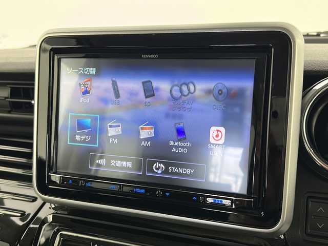 スズキ スペーシア カスタム HYBRID XS 宮城県 2019(令1)年 4.8万km ピュアホワイトP 禁煙車/スズキセーフティサポート/・車線逸脱抑制制御機能/・車線逸脱警報機能/・パーキングソナー/・横滑り防止装置/・ハイビームアシスト/・HUD/社外8型ナビ/・CD.DVD.SD.BT.USB/フルセグTV/全周囲カメラ/両側パワースライドドア/ハーフレザーシート/運転席シートヒーター/LEDヘッドライト/フォグランプ/アイドリングストップ/ドライブレコーダー（FR）/ビルトインETC/ステアリングスイッチ/純正15inAW/純正フロアマット/ロールサンシェード/シートバックテーブル
