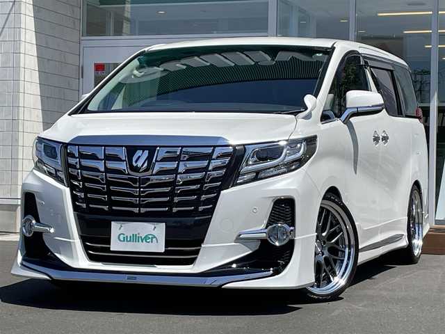 トヨタ アルファード S Aパッケージ 道央・札幌 2017(平29)年 1.8万km ホワイトパールクリスタルシャイン ・４WD/・ワンオーナー/・寒冷地仕様/・モデリスタエアロ/・社外SDナビ/　CD・DVD・SD・AUX・Bluetooth/・フルセグTV/・バックカメラ/・アイドリングストップ/・クルーズコントロール/・ビルトインETC/・スマートキー/・オットマン/・横滑り防止/・ステアリングスイッチ/・電動格納ミラー/・ウィンカーミラー/・ドアバイザー/・LEDヘッドライト/・フォグランプ/・ワイパー熱線/・社外マフラー/・取扱説明書/・保証書/・スペアキー