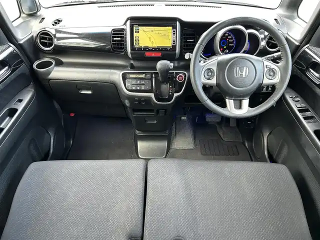ホンダ Ｎ ＢＯＸ カスタム G ターボパッケージ 石川県 2012(平24)年 7.9万km プレミアムディープロッソパール ターボ車/純正メモリナビ/(AM/FM/CD/DVD/BT/iPod)/バックカメラ/両側パワースライドドア/クルーズコントロール/横滑り防止装置/盗難防止装置/ルーフコンソール/ETC/プッシュスタート/スマートキー/スペアキー×１/純正フロアマット/純正15インチアルミホイール/保証書/取扱説明書