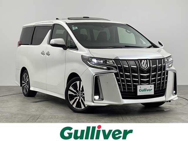 トヨタ アルファード S Cパッケージ 愛知県 2020(令2)年 3.1万km ホワイトパールクリスタルシャイン /禁煙車//純正9インチナビ//フルセグTV//ETC//バックカメラ//ツインムーンルーフ(フロントチルト&リヤ電動スライド)//トヨタセーフティセンス//プリクラッシュセーフティ//レーントレーシングアシスト//レーダークルーズコントロール//ロードサインアシスト//アダプティブハイビームシステム//発進遅れ告知//インテリジェントクリアランスソナー//パーキングサポートブレーキ//スーパーUV&IRカットガラス//ブラックエクステンション3眼LEDヘッドライト//オートライト//LEDフォグランプ//両側ワンタッチパワースライドドア//合皮+メタルウッド+スパッタリング内装//合皮シート//前席パワーシート(快適温熱+ベンチレーション付)//運転席ポジションメモリー//2列目エグゼクティブパワーシート//2列目パワーオットマン//3列目スペースアップシート//本革コンビステア//ステアスイッチ//ステアヒーター//プッシュスタート//電動格納ミラーウィンカー//電子パーキングブレーキ//ブレーキホールド//イモビライザー