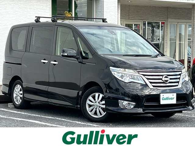 日産 セレナ ハイウェイスター Sエディション 千葉県 2015(平27)年 6.9万km ダイヤモンドブラック ８インチナビＭＭ５１５Ｄ－Ｌ　フリップダウンモニター　スマートミラー　クルコン　エマージェンシーブレーキ　パワースライドドア　ＢＴ　ＥＴＣ　ＤＶＤ　スマートキ　マット　純正１５インチＡＷ　オートライト