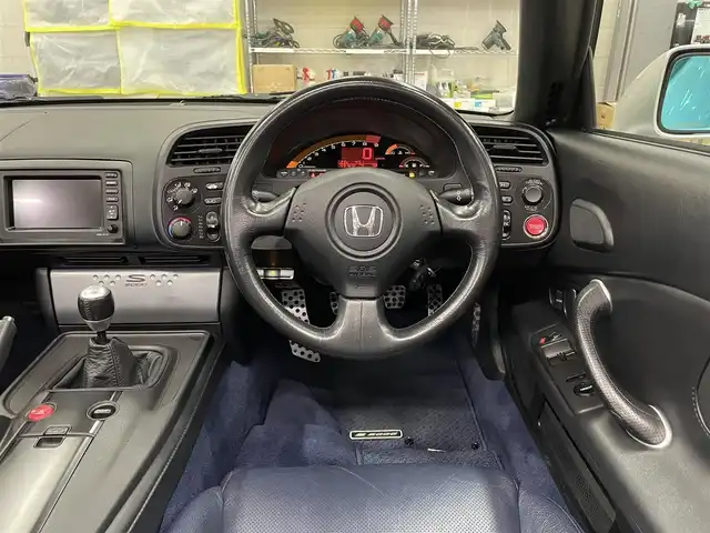 ホンダ Ｓ２０００ 千葉県 2006(平18)年 3.2万km セブリングシルバーM BBS RG-R17インチAW/青レザーシート/パイオニアBluetoothオーディオ（MVH-7500SC）HIDヘッドライト/社外ETC/保証書/取扱説明書/スペアキー/R2.4.6記録簿有