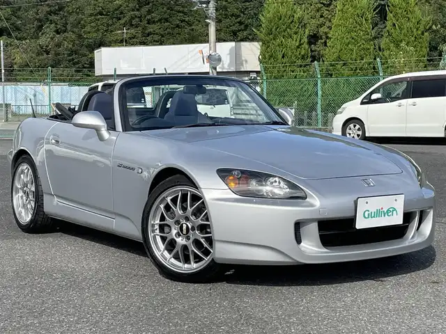 ホンダ Ｓ２０００ 千葉県 2006(平18)年 3.2万km セブリングシルバーM BBS RG-R17インチAW/青レザーシート/パイオニアBluetoothオーディオ（MVH-7500SC）HIDヘッドライト/社外ETC/保証書/取扱説明書/スペアキー/R2.4.6記録簿有