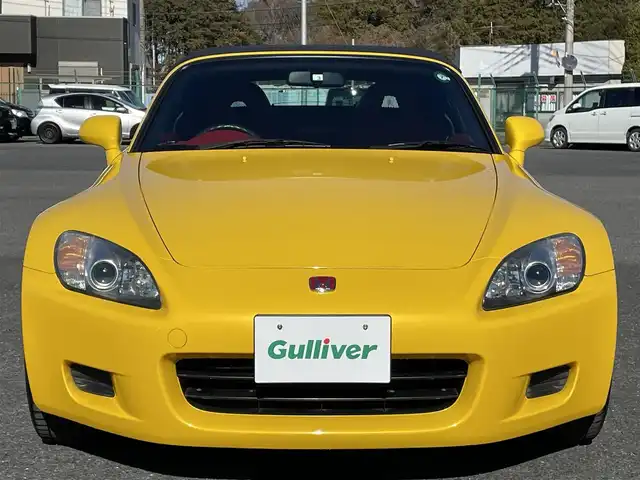 ホンダ Ｓ２０００ 千葉県 2001(平13)年 3.3万km インディイエローパール Y52P:インディイエローパール/OPレッドインテリア/レッドレザー/CE28N17インチAW/ガラススクリーン/レイズCE28N17インチAW/HIDヘッドライト/保証書/取扱説明書/スペアキー有