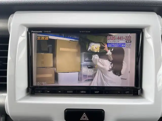 スズキ ハスラー G 富山県 2018(平30)年 7.4万km ピュアホワイトP 〇社外メモリナビ/〇フルセグTV/〇レーダーブレーキサポート/〇アイドリングストップシステム/〇シートヒーター/〇ベンチシート/〇LEDヘッドライト/〇社外１4インチアルミ（スタッドレス）/〇ウレタン製ステアリング/〇キーレス/プッシュスタート/〇禁煙車/〇純正ホイール付夏タイヤ4本有