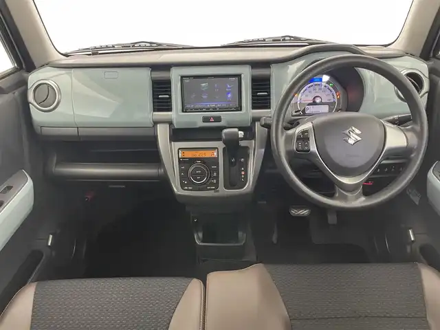 スズキ ハスラー タフワイルド 愛知県 2018(平30)年 7.3万km オフブルーメタリック/ブラック 2トーン 社外ナビ　フルセグＴＶ　ＢＴ　ハーフレザー　シートヒーター　ＥＴＣ　デュアルカメラブレーキ　衝突軽減　車線逸脱　ＨＩＤオートライト　フォグランプ　ナノイーエアコン　プッシュスタート　ツートン色　禁煙車