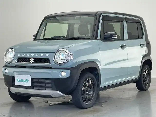 スズキ ハスラー タフワイルド 愛知県 2018(平30)年 7.3万km オフブルーメタリック/ブラック 2トーン 社外ナビ　フルセグＴＶ　ＢＴ　ハーフレザー　シートヒーター　ＥＴＣ　デュアルカメラブレーキ　衝突軽減　車線逸脱　ＨＩＤオートライト　フォグランプ　ナノイーエアコン　プッシュスタート　ツートン色　禁煙車