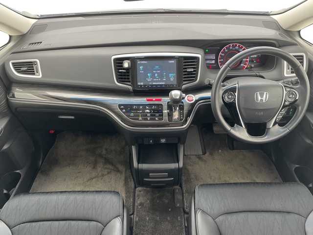 ホンダ オデッセイ アブソルート EX 愛知県 2015(平27)年 4.8万km クリスタルブラックパール ホンダセンシング/純正8型ナビ/フリップダウンモニター/両側パワースライドドア/レーダークルーズコントロール/バックカメラ/パワーシート/純正アルミホイール/LEDヘッドライト/パドルシフト/リアオートエアコン/衝突軽減システム/フルセグ/CD DVD/Bluetooth/ステアリングスイッチ/スマートキー/プッシュスタート