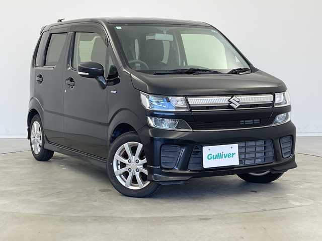 スズキ ワゴンＲ HYBRID FZ 新潟県 2017(平29)年 1万km ブルーイッシュブラックパール3 ClarionCDプレイヤー/USB入力端子/アイドリングストップ/スペアキー/オートエアコン/純正フロアマット/純正アルミホイール/キセノンヘッドライト/純正ドアバイザー/カードホルダー/運転席シートヒーター/ISOFIX