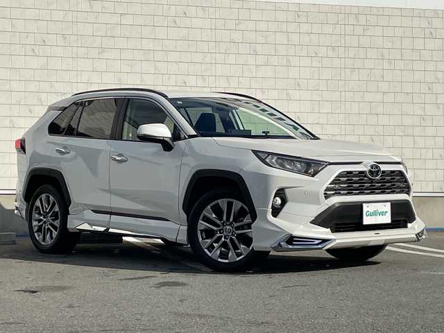 トヨタ ＲＡＶ４ G Zパッケージ 山形県 2021(令3)年 8.8万km ホワイトパールクリスタルシャイン 禁煙車/ワンオーナー/Toyota Safety Sense	/・プリクラッシュセーフティ		/・レーントレーシングアシスト		/・レーダークルーズコントロール		/・ロードサインアシスト		/・発進遅れ告知機能		/・オートマチックハイビーム		/・アダプティブハイビームシステム		/・緊急時操舵支援（アクティブ操舵機能）/モデリスタ（F.S.R）	/ブラインドスポットモニター/レザーシート/純正ディスプレイオーディオ/BT.USB.MiraCast/フルセグ/パノラミックビューモニター/バックカメラ/デジタルインナーミラー/ETC2.0/ドライブレコーダー/おくだけ充電/ダウンヒルアシスト/電動パーキングブレーキ/オートブレーキホールド/電動リアゲート/LEDヘッドライト/ルーフレール/シートヒーター/スペアキー