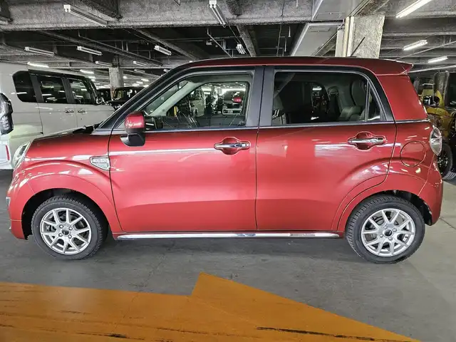 ダイハツ キャスト スタイル GターボプライムコレSAⅡ 香川県 2016(平28)年 6.8万km ファイアークォーツレッドM 〇ワンオーナー/〇ターボ/〇純正ナビ/〇フルセグTV/〇ビルトインETC/〇スマートアシスト2/〇LEDヘッドライプ/フォグランプ/〇オートライト/〇社外14インチアルミ/〇革巻きステアリング/〇白革合皮シート/〇シートヒーター/〇スマートキー/〇禁煙車