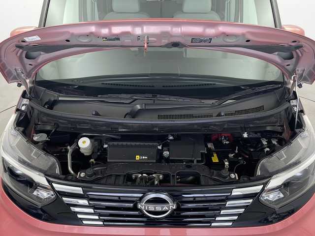 日産 ルークス X 栃木県 2023(令5)年 0.6万km ブロッサムピンク 純正ナビ/（CD/BT/AM・FM)/ETC2.0/アラウンドビューモニター/エマージェンシーブレーキ/車線逸脱警報/横滑り防止/両側パワースライドドア/電動格納ミラー/プッシュスタート/先行車発進お知らせ/道路標識表示/プッシュスタート/スマートキー
