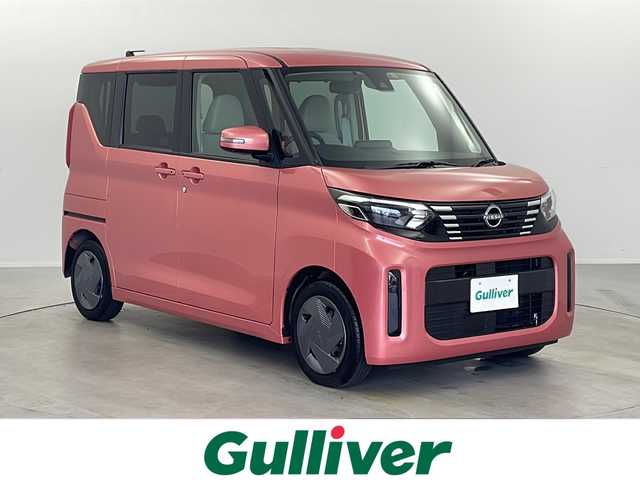 日産 ルークス X 栃木県 2023(令5)年 0.6万km ブロッサムピンク 純正ナビ/（CD/BT/AM・FM)/ETC2.0/アラウンドビューモニター/エマージェンシーブレーキ/車線逸脱警報/横滑り防止/両側パワースライドドア/電動格納ミラー/プッシュスタート/先行車発進お知らせ/道路標識表示/プッシュスタート/スマートキー