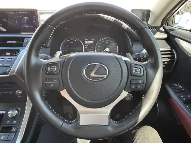 レクサス ＮＸ 300h Iパッケージ 佐賀県 2020(令2)年 3.2万km マーキュリーグレーマイカ レクサスセーフティシステム＋/・プリクラッシュセーフティ/・レーダークルーズコントロール/・レーントレーシングアシスト/・オートマチックハイビーム/ブラインドスポットモニター/クリアランスソナー/純正メーカーナビ/・パノラミックビューモニター/・フルセグTV/BT/CD/DVD/前後ドラレコ(ZDR-015)/ETC2.0/三眼LEDヘッドライト/純正17インチAW/Ltexシート/前席パワーシート/シートメモリ/前席シートヒーター/革巻きステアリング/パドルシフト/ステアリングヒーター/パワーバックドア/電動パーキングスイッチ/トノカバー/レーダー探知機(AR-G1A)/スペアキー×１/取扱説明書/保証書