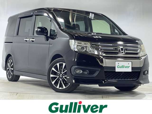 ホンダ ステップワゴン スパーダ Z クールスピリット 神奈川県 2014(平26)年 8.7万km プレミアムスパークルブラックパール 純正8インチインターナビ/Bluetooth・CD・DVD・フルセグTV/ナビ専用スペシャルパッケージ/純正後席専用モニター/両側パワースライドドア/バックカメラ/ハーフレザーシート/クルーズコントロール/スマートキー/スペアキー1本/ビルトインETC/純正フロアマット/アイドリングストップ/純正17インチアルミホイール/HIDヘッドライト/横滑り防止装置/盗難防止装置