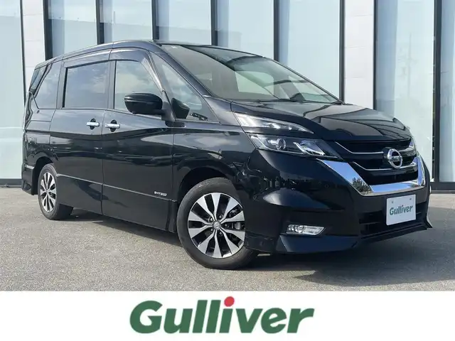 日産 セレナ ハイウェイスター 大阪府 2019(平31)年 3.9万km ダイヤモンドブラック 純正ナビ/・Bluetooth/・フルセグTV/・CD/DVD/アラウンドビューモニター/純正フリップダウンモニター/ETC/前方ドライブレコーダー/革巻きステアリング/ステアリングスイッチ/両側パワースライドドア/電動格納ミラー/シートリフター/LEDヘッドライト/フォグライト/スマートキー/プッシュスタート/エマージェンシーブレーキ/速度、道路標識表示/駐車支援/ふらつき警報