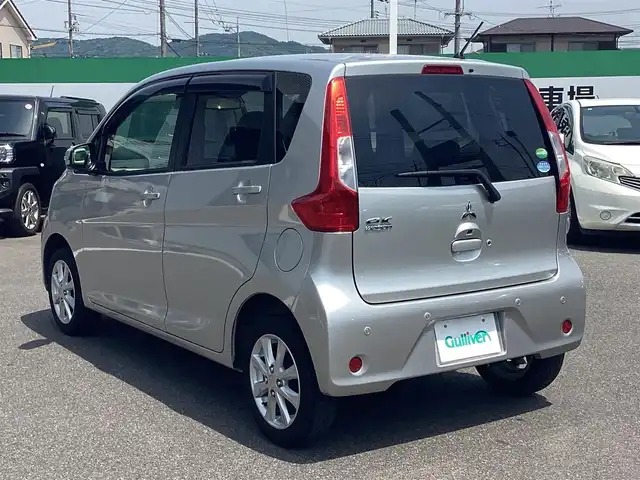 三菱 ｅＫワゴン Gセーフティ プラスエディション 岡山県 2018(平30)年 3.5万km スターリングシルバーM 純正ナビ/フルセグTV/Bluetooth/全方位カメラ/シートヒーター/ドラレコ/純正14AW/HIDヘッドライト/オートライト/オートハイビーム/コーナーセンサー/衝突軽減ブレーキ/レーンキープアシスト/スマートキー/プッシュスタート
